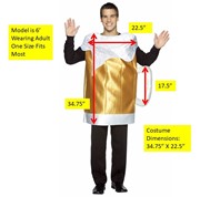 Rasta Imposta Beer Mug Dress and Beer Mug Couples Halloween Costume, Adult One Size & 4-10 10088 View 3