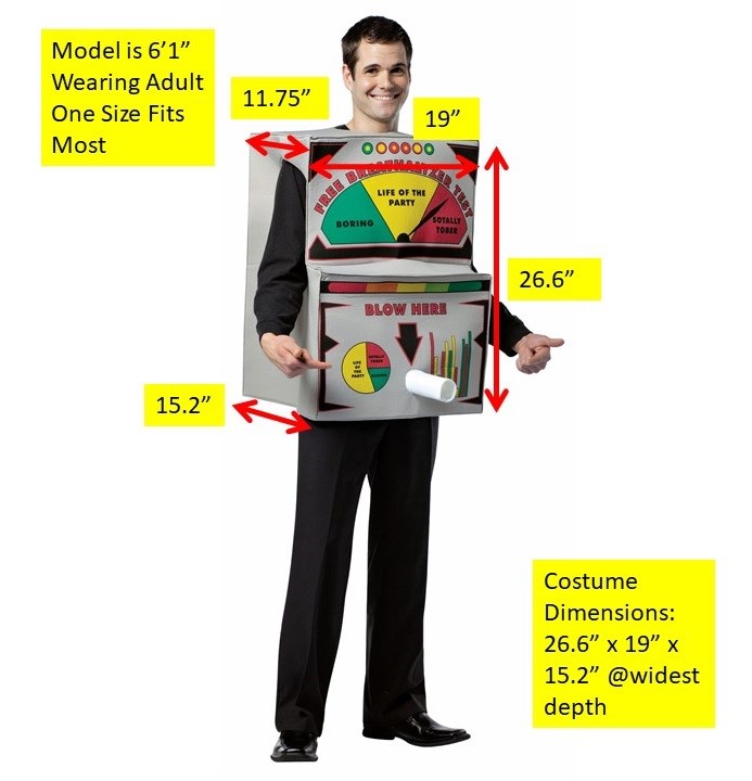 Breathalyzer Costume Adult One Size
