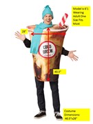 Rasta Imposta Cold Brew Coffee Costume, Adult One Size GC6581 View 4