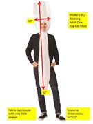Rasta Imposta White Fork Costume, Adult One Size 6582 View 4
