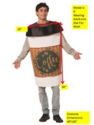 Rasta Imposta Coffee 2 Go Costume, Adult One Size GC7063 View 4