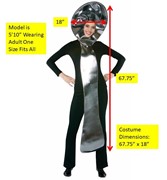 Rasta Imposta Silver Spoon Costume, Adult One Size 6124 View 4