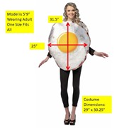 Rasta Imposta Fried Egg Costume, Adult One Size GC6811 View 4