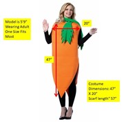 Rasta Imposta Carrot Costume, Adult One Size 7093 View 4