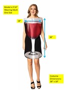 Rasta Imposta Get Real Glass of Red Wine Halloween Costume, Adult One Size GC6838 View 4