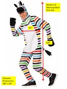 Rasta Imposta Rainbow Zebra Halloween Costume, Adult One Size 7400 View 4