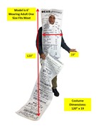 Rasta Imposta EXS-ively Long Pharmacy Receipt Costume, Adult One Size GC9225 View 4