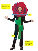 Rasta Imposta Red Rose Flower Costume, Child Size 7-10 GC1167710 View 4
