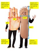 Rasta Imposta Hand and Big Foot Couples Costume, Adult One Size 10319 View 4