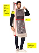 Rasta Imposta Retro Brick Cell Phone Halloween Costume, Adult One Size 1675 View 4
