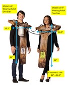 Rasta Imposta Electric Utility Poles Couples Halloween Costume, Adult One Size GCR1156 View 4