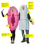 Rasta Imposta Heavy Flow Days Fancy Vagina & Tampon Couples Halloween Costume, Adult One Size 20012 View 4