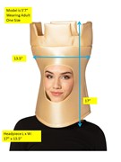 Rasta Imposta Ultimate Deluxe Beige Rook Chess Headpiece Mask, Adult One Size R1308-OS View 4
