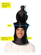 Rasta Imposta Ultimate Deluxe Black Bishop Chess Headpiece Mask, Adult One Size R1309-OS View 4