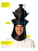 Rasta Imposta Ultimate Deluxe Black Queen Chess Headpiece Mask, Adult One Size R1313-OS View 4