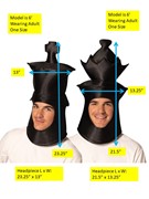 Rasta Imposta Ultimate Deluxe Black King & Queen Chess Headpieces Couple Mask, Adult One Size 20025 View 4
