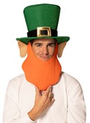 Rasta Imposta Leprechaun Hat with Orange Beard St. Patrick's Day, Adult One Size R1296-OS View 4