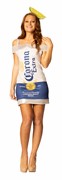 Rasta Imposta Corona Extra Beer Dress Halloween Costume, Women's Size S-M (2-8) R1404-SM View 4