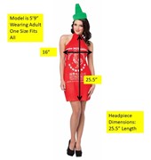 Rasta Imposta Sriracha Dress Costume, Women's Size 4-8 GC4626 View 5