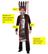 Rasta Imposta Silver Fork Costume, Adult One Size GC6123 View 5