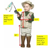 Rasta Imposta Future Fisherman Costume, Child Size 3-4 GC9560 View 5