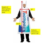 Rasta Imposta Toothpaste Costume, Adult One Size GC6126 View 5