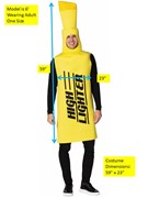Rasta Imposta Yellow Highlighter Halloween Costume, Adult One Size GC6738Y View 5
