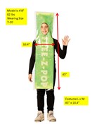 Rasta Imposta FREE-Z Green Ice Pop Halloween Costume, Child Size 7-10 R1359-710 View 5