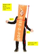 Rasta Imposta FREE-Z Orange Ice Pop Halloween Costume, Child Size 7-10 R1360-710 View 5