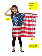 Rasta Imposta USA Flag Dress Halloween Costume, Child Size 4-6 GC194246 View 5