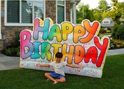 Rasta Imposta Happy Birthday Inflatable Lawn Sign, Lights Up Outdoor/Indoor Use, 9' L x 5''H 19100 View 6