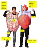 Rasta Imposta Heart & Brain Couple Halloween Costume, Adult One Size 20069 View 8
