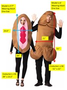 Rasta Imposta Brown Penis and Vagina Couple Halloween Costume, Adult One Size 20083 View 8