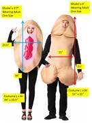 Rasta Imposta Beige  Penis and Vagina Couple Halloween Costume, Adult One Size 20084 View 8
