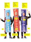 Rasta Imposta 3 Pack Kids FREE-Z Red, Blue & Purple Ice Pop Group Halloween Costume, Child Siz 20092 View 8