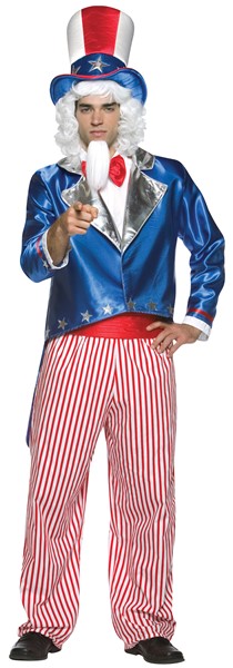 Uncle Sam Patriotic Costume, Adult One Size