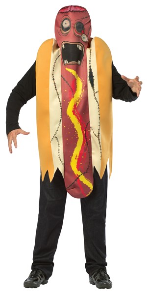 Zombie Hot Dog Costume, Adult Plus Size XL