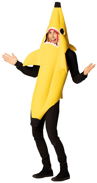 Banana Shark Halloween Costume, Adult One Size
