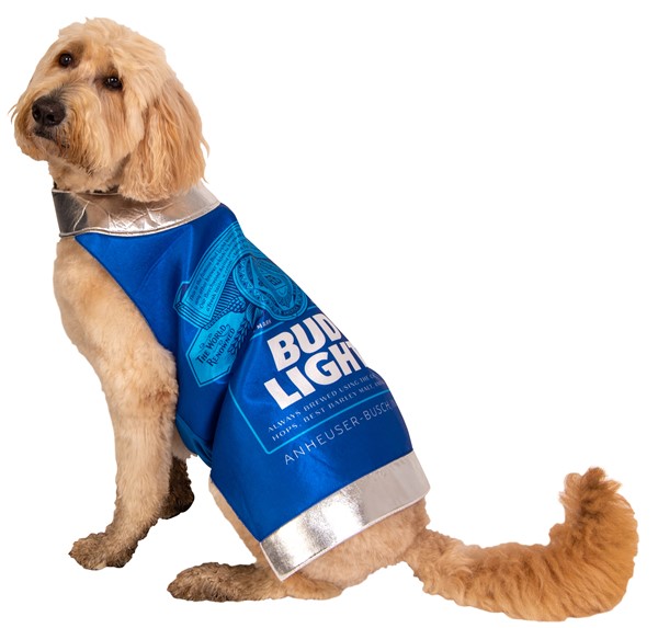 Bud Light Can Dog Pet Costume, Available in Sizes XS-Small to 2X-3X