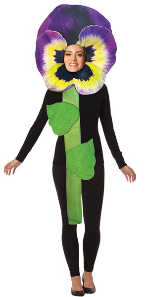 Purple Pansy Flower Costume, Adult One Size
