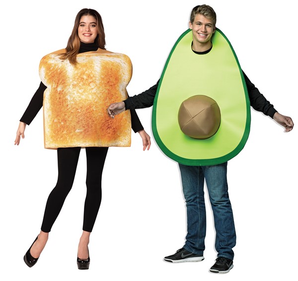 Toast & Avocado Couples Halloween Costume, Adult One Size