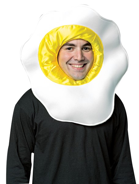 Cracked Egg Whites and Yolk Food Mask with Face Exposed, Adult One Size