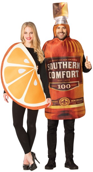 Southern Comfort & Orange Slice Couples Halloween Costume, Adult One Size