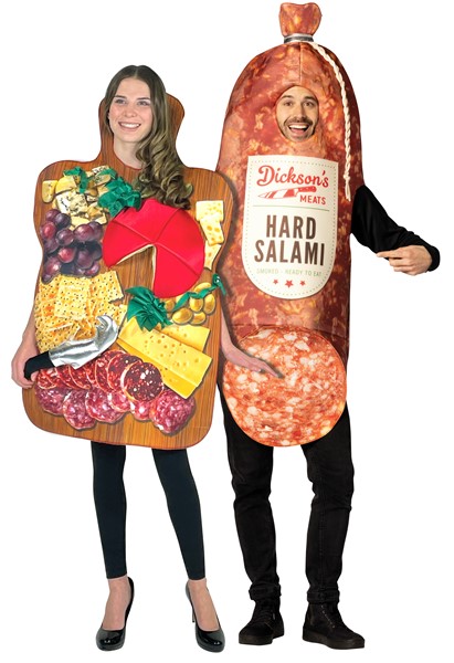 Charcuterie Board & Hard Salami Couples Halloween Costume, Adult One Size