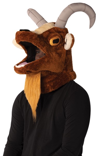 Goat Mascot Head Costume, Adult One Size
