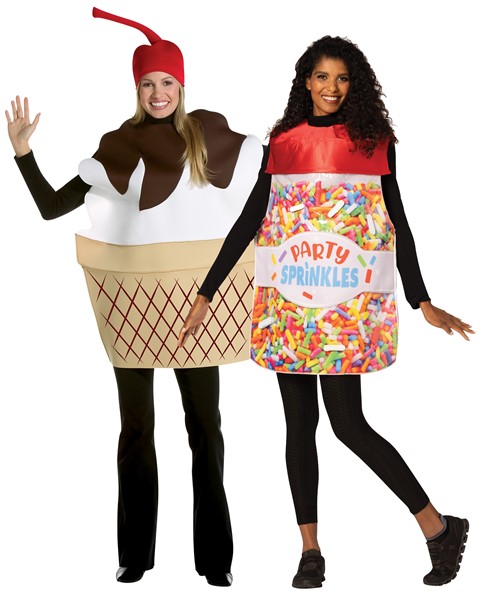 Ice Cream Sundae & Sprinkles Halloween Couples Costume, Adult One Size