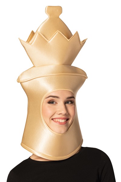 Ultimate Deluxe Beige Queen Chess Headpiece Mask, Adult One Size