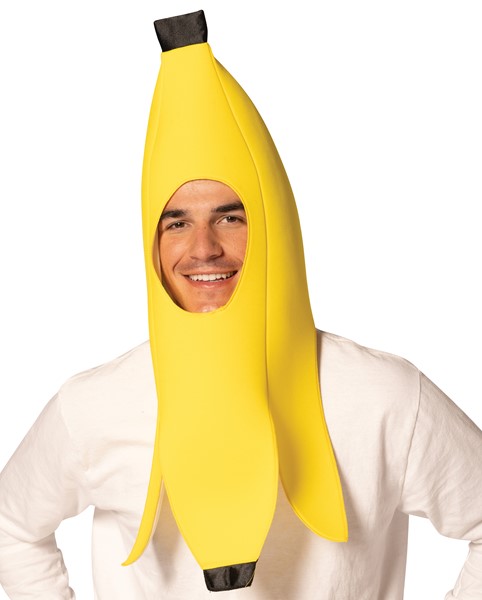 Banana Peel Headpiece Halloween Costume, Adult One Size