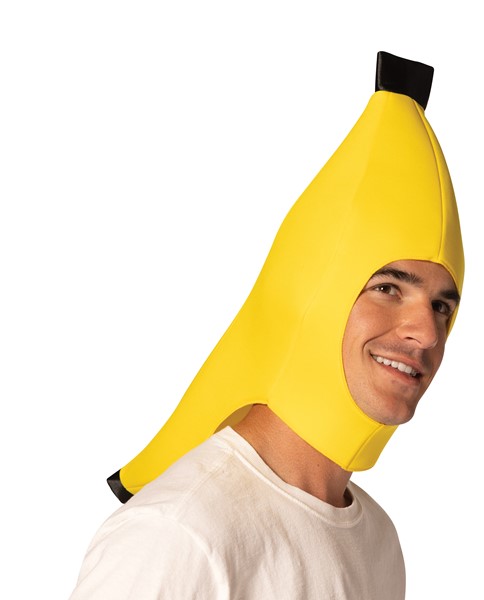 Banana Party in Back Headpiece Hat Halloween Costume, Adult One Size