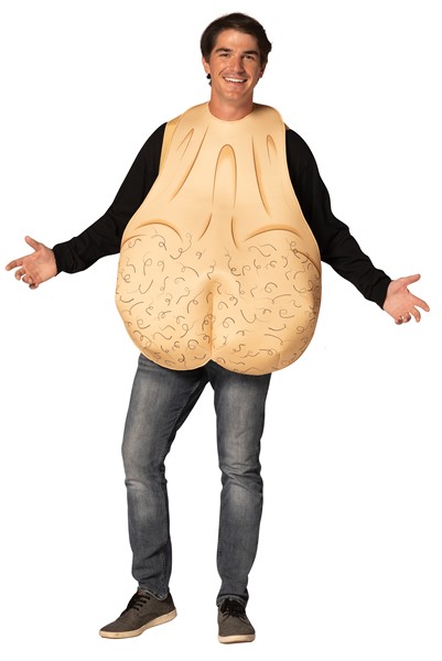 Male Balls Testicle Sac Halloween Costume, Adult One Size